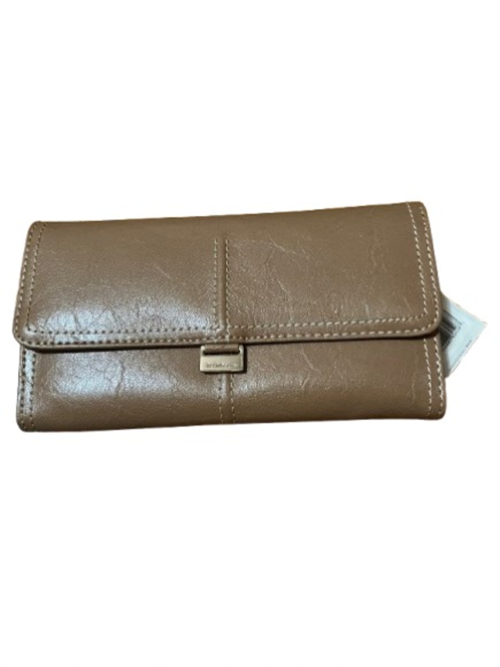 Liz Claiborne Tan Leather Continental Wallet